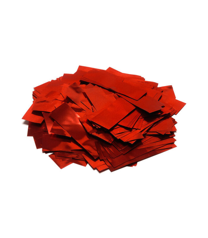 TCM FX - Metallic Konfetti Téglalapok 55x17mm - Piros - 1 kg